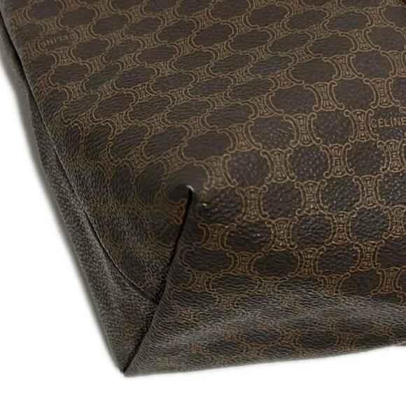 CELINE Macadam - Dark Brown Light Brown PVC Leather Tote Bag 177-081625 - Picture 5 of 8